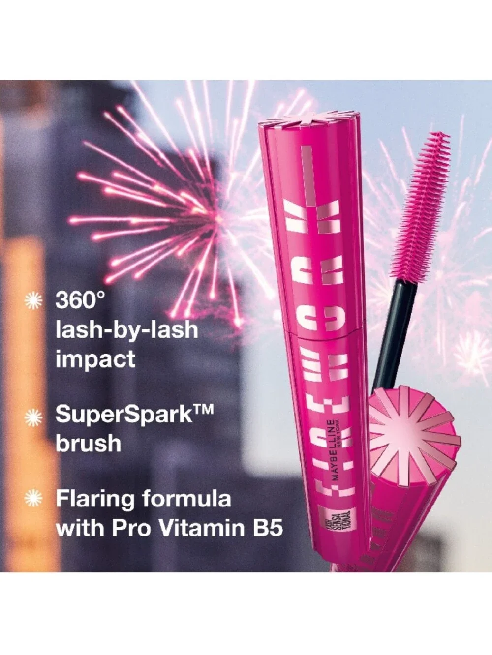 🐢2/$15 Maybelline Lash Sensational Firework Waterproof Mascara Very Black